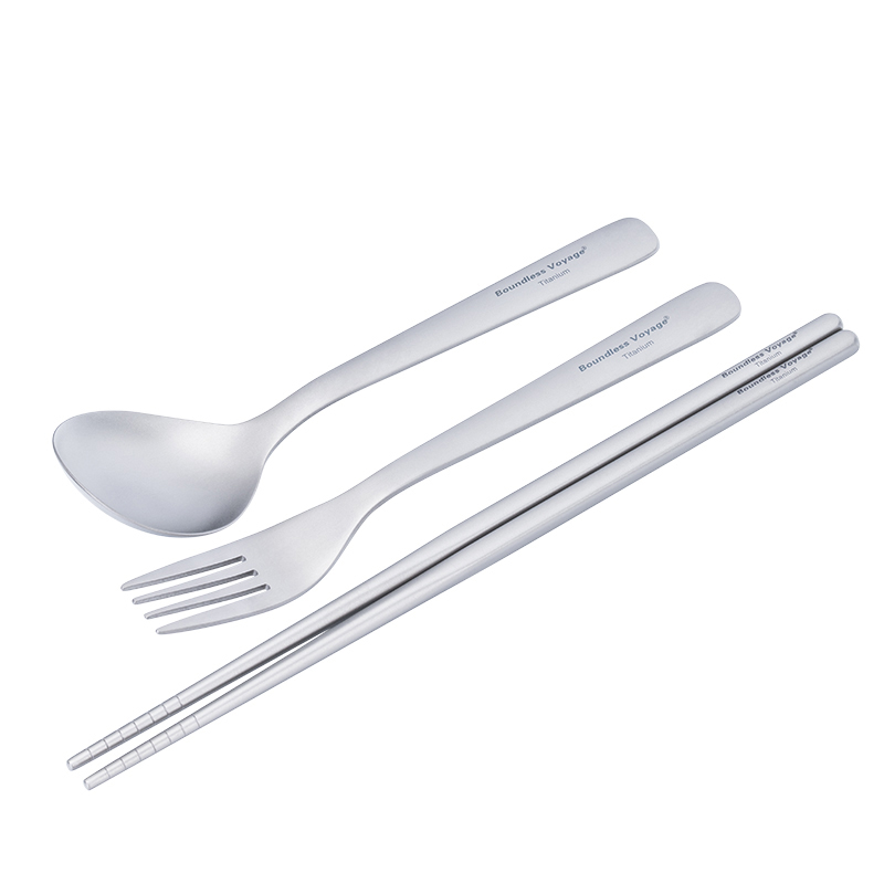 Camping Cooking Cutlery Set - Conjunto de Cozinha Ultralight de Titânio