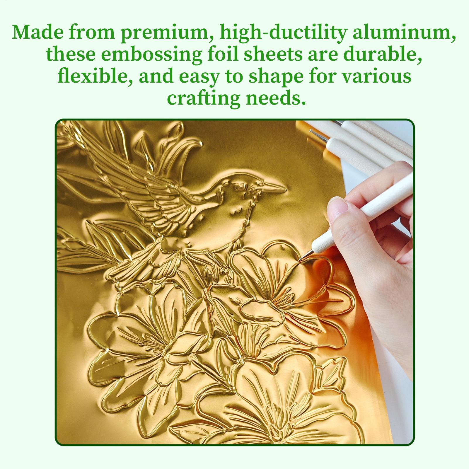 Aluminum Foil Heavy Duty - 20 Folhas de Alumínio Dourado Reforçadas