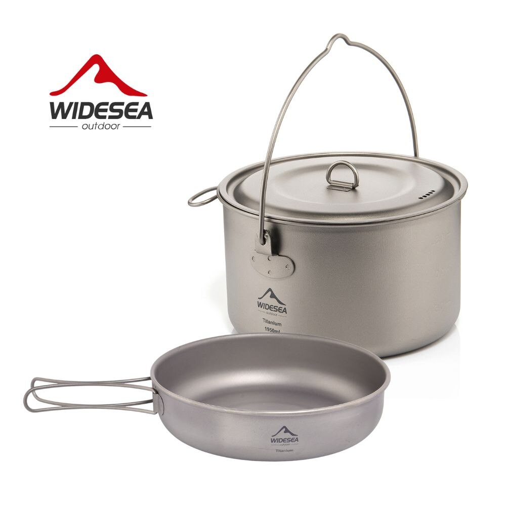 Camping Cooking Full Set - Widesea-Conjunto De Panelas De Titânio, Camping
