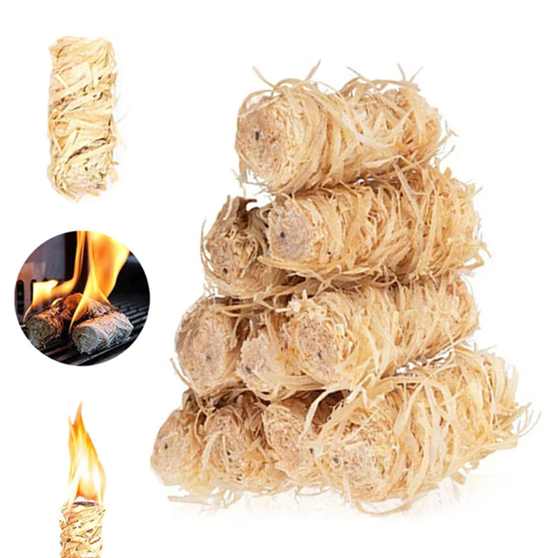 Charcoal Chimney Starter - 30/60/100/120PCS Acendalhas Naturais de Cera e