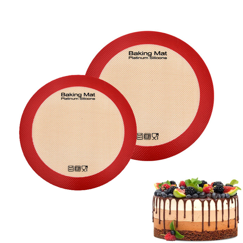 Camping Cooking Mat - Tapete de Silicone Redondo para Assar,
