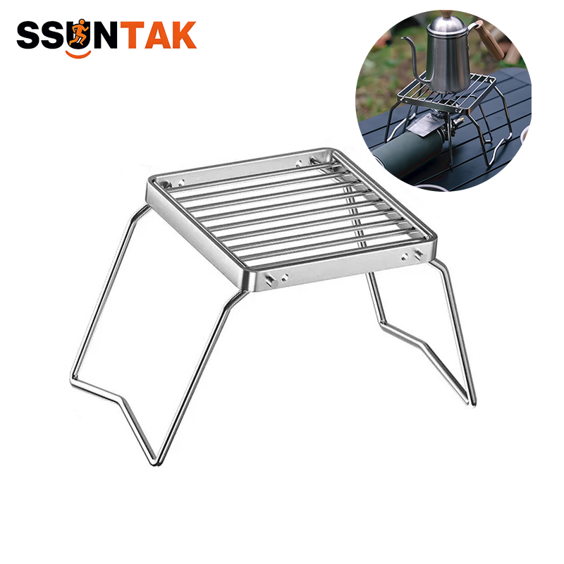 Camping Cooking Fire Stove - Suporte de Churrasqueira Dobrável em Aço