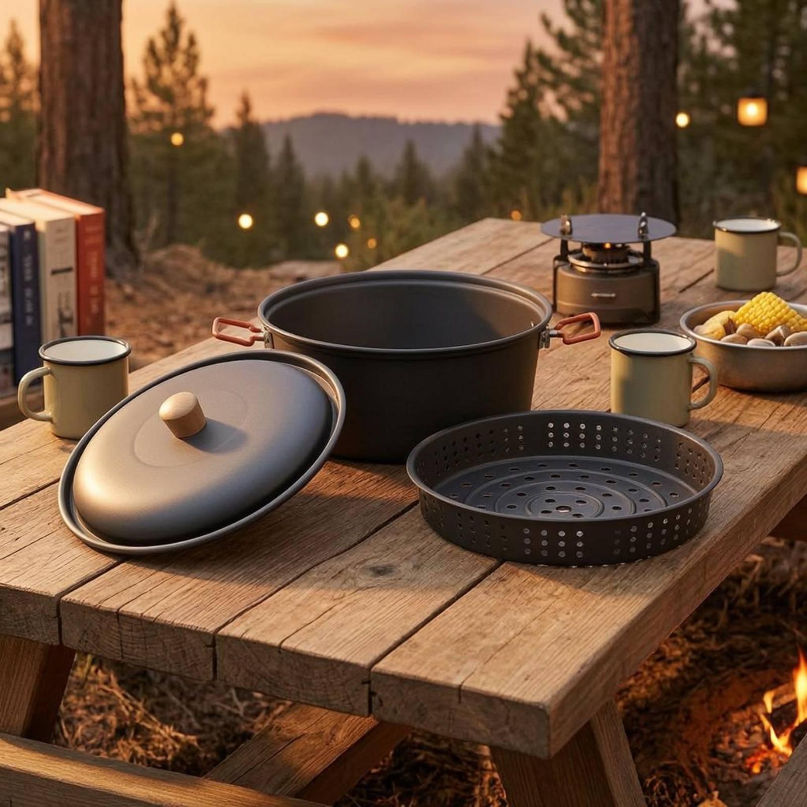 Camping Cooking Vessel - Panela de Camping para Exterior, Grande