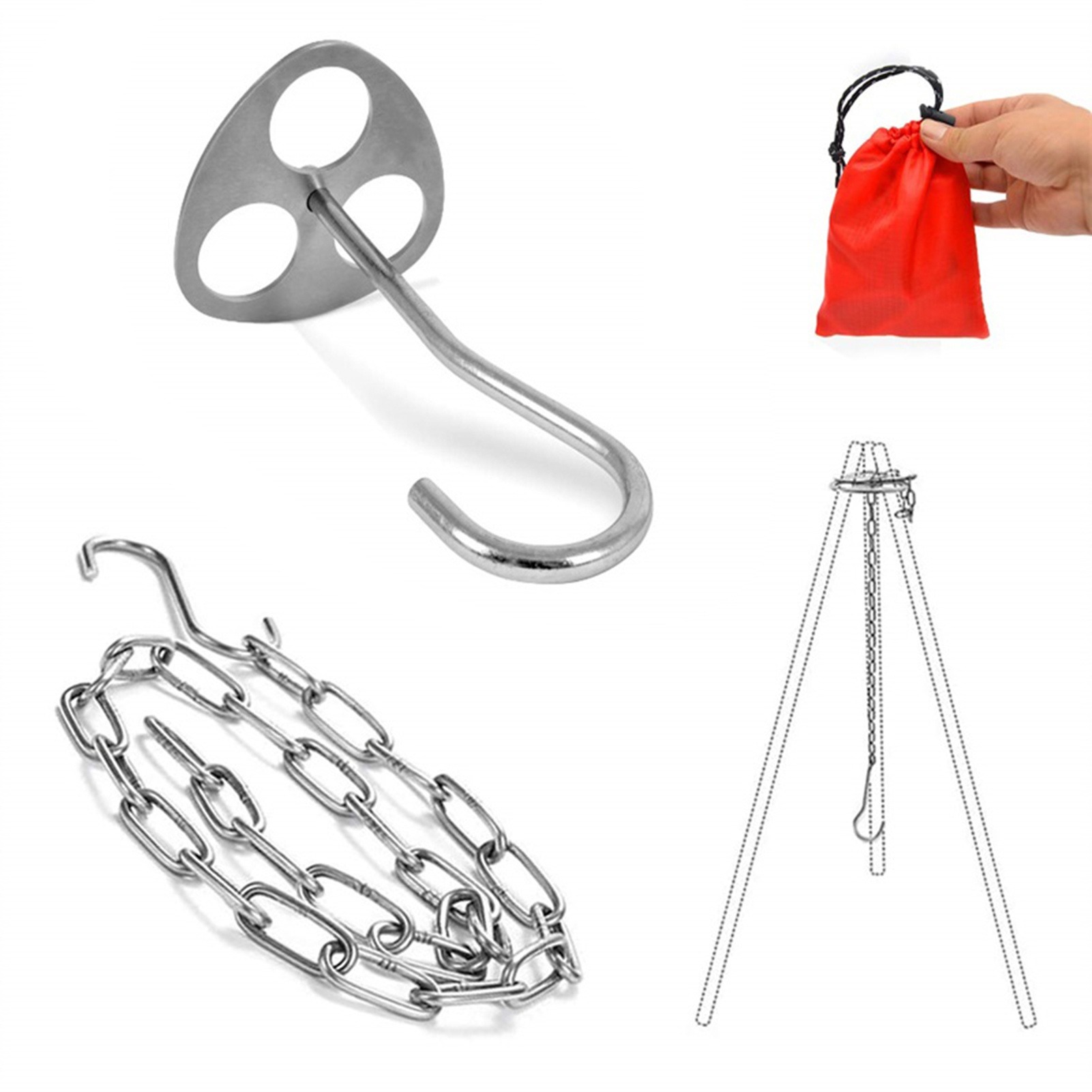 Campfire Cooking - Placa de suporte para tripé de
