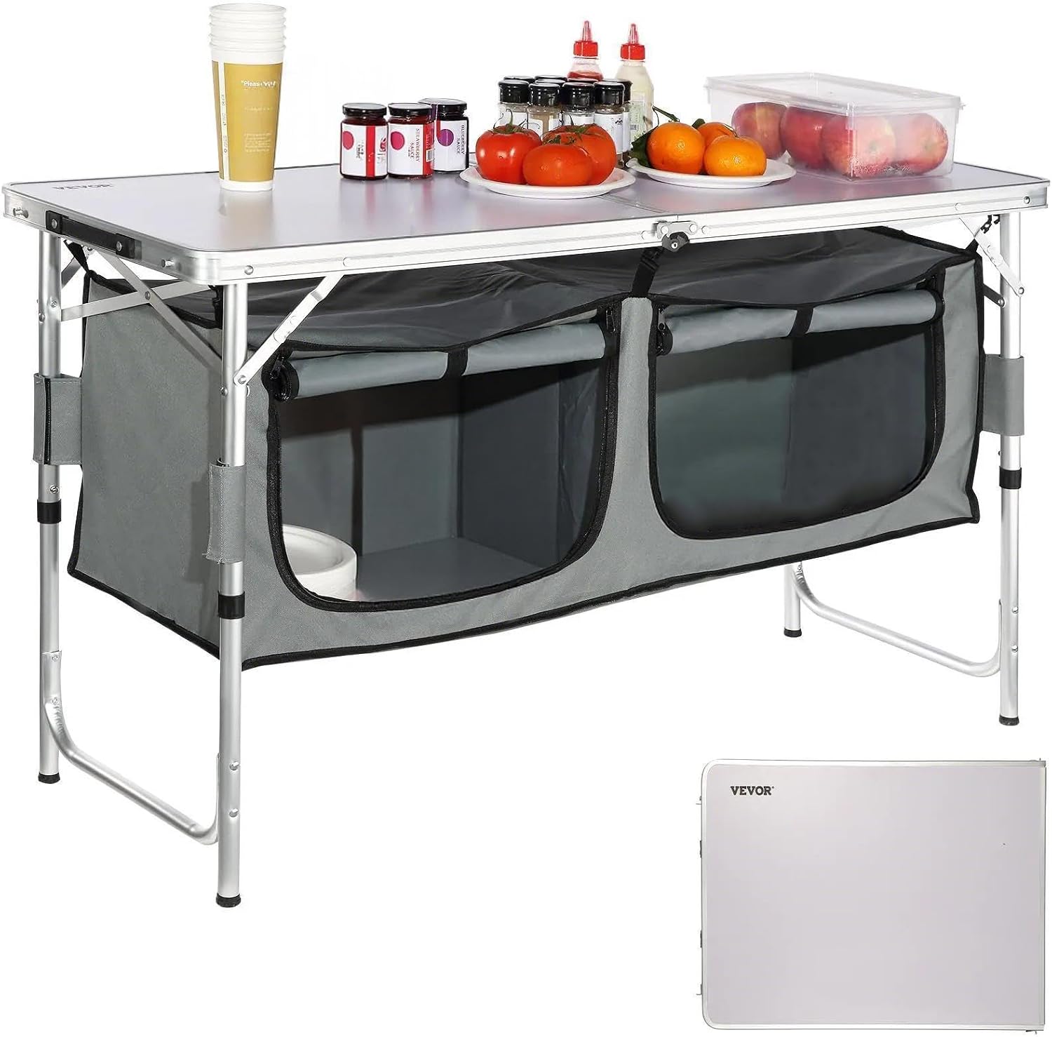 Camping Cooking Table With Storage - Estação de Cozinha para Camping, Mesa
