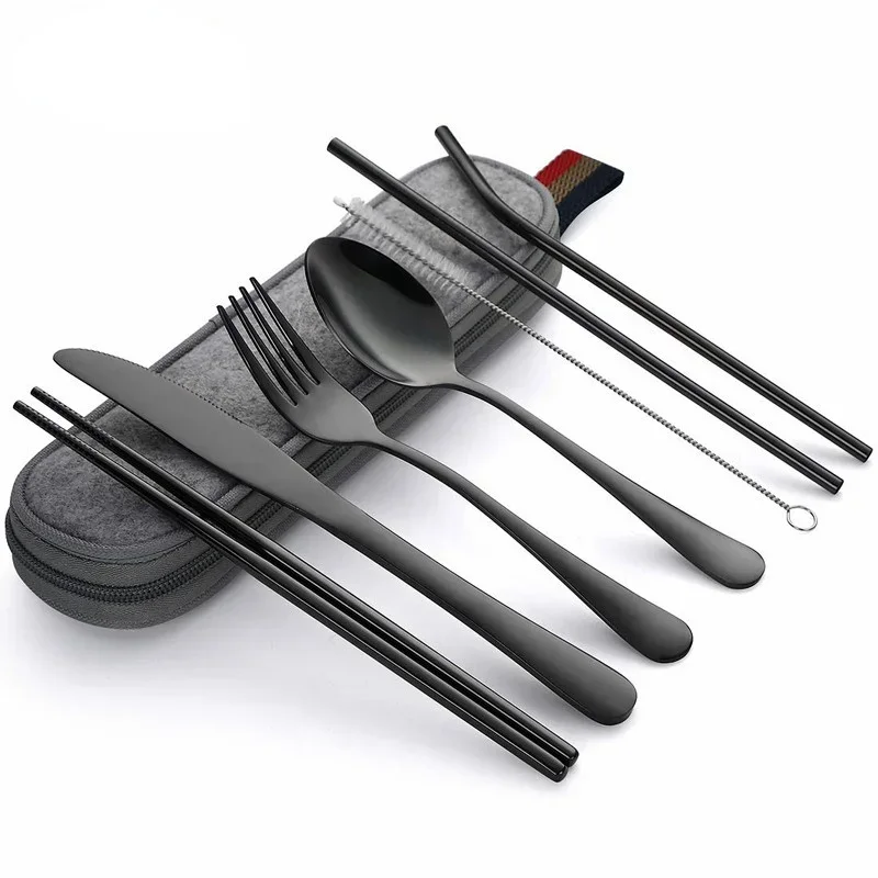 Camping Cooking Cutlery Set - Reutilizável Travel Cutlery Set, Camp Utensílios
