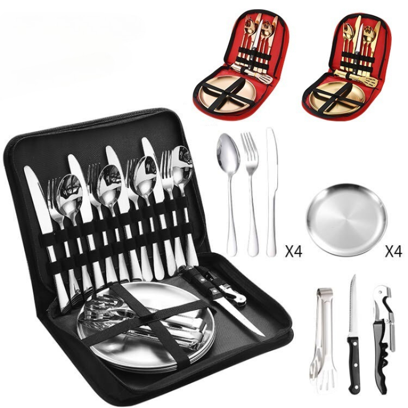 Camping Cooking And Eating Set - 10/20 pçs conjunto de talheres ao
