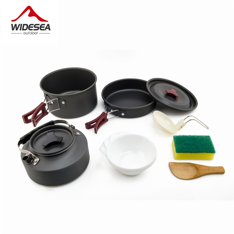 Camping Cooking And Eating Set - Widesea conjunto de panelas de acampamento