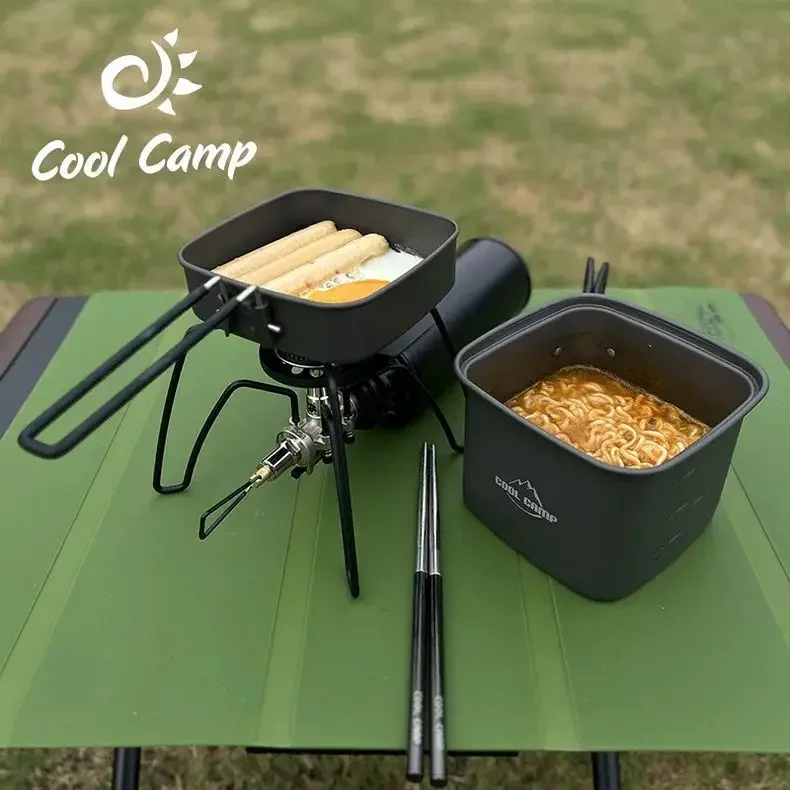 Pote quadrado dobrável para ac - Camping Cooking Cutlery Set avaliação e preço