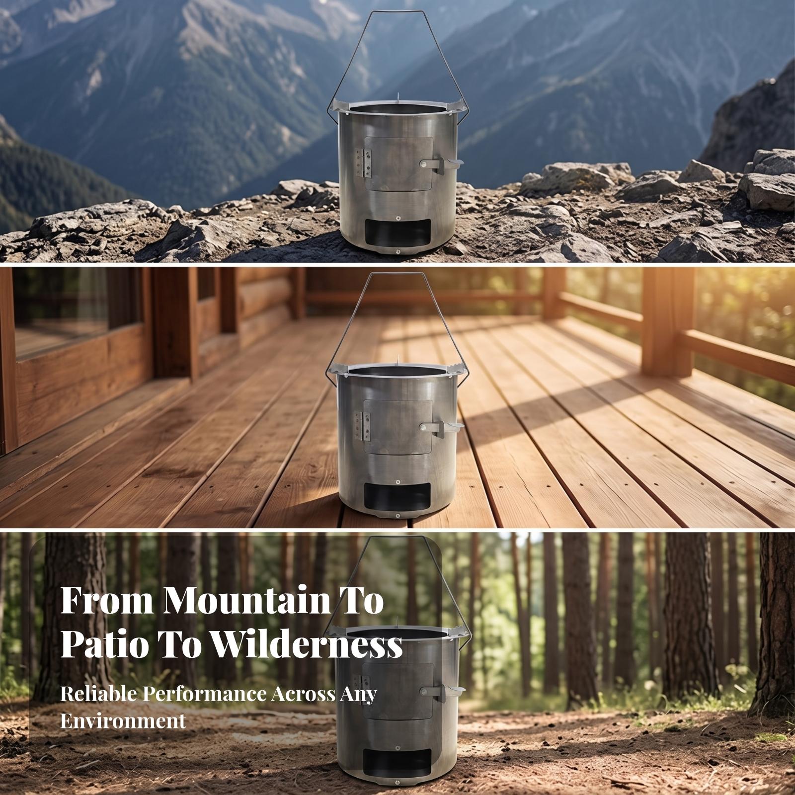 Fogão a Lenha Econômico para C - Camping Cooking Fire Stove avaliação e preço