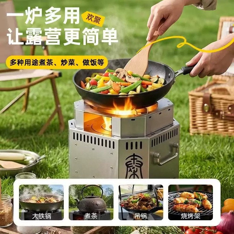 Fogão a lenha de aço inoxidáve - Campfire Cooking avaliação e preço