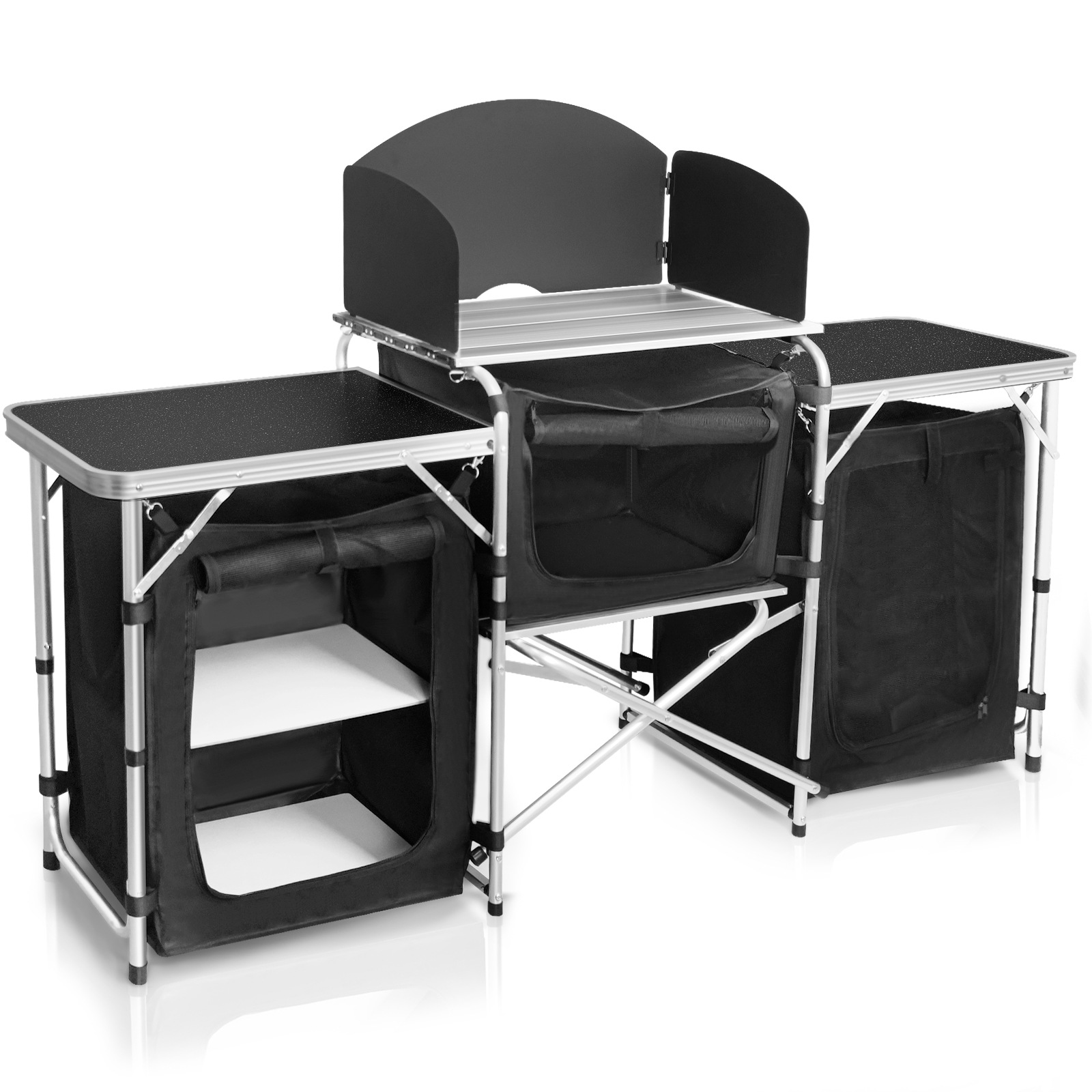 Cozinha Móvel Portátil para Ca - Camping Cooking Table With Storage avaliação e preço