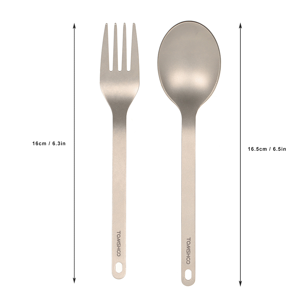 Tomshoo talheres de titânio, c - Camping Cooking Cutlery Set avaliação e preço