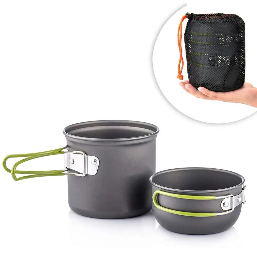 Kit de panelas para acampament - Camping Cooking Full Set avaliação e preço