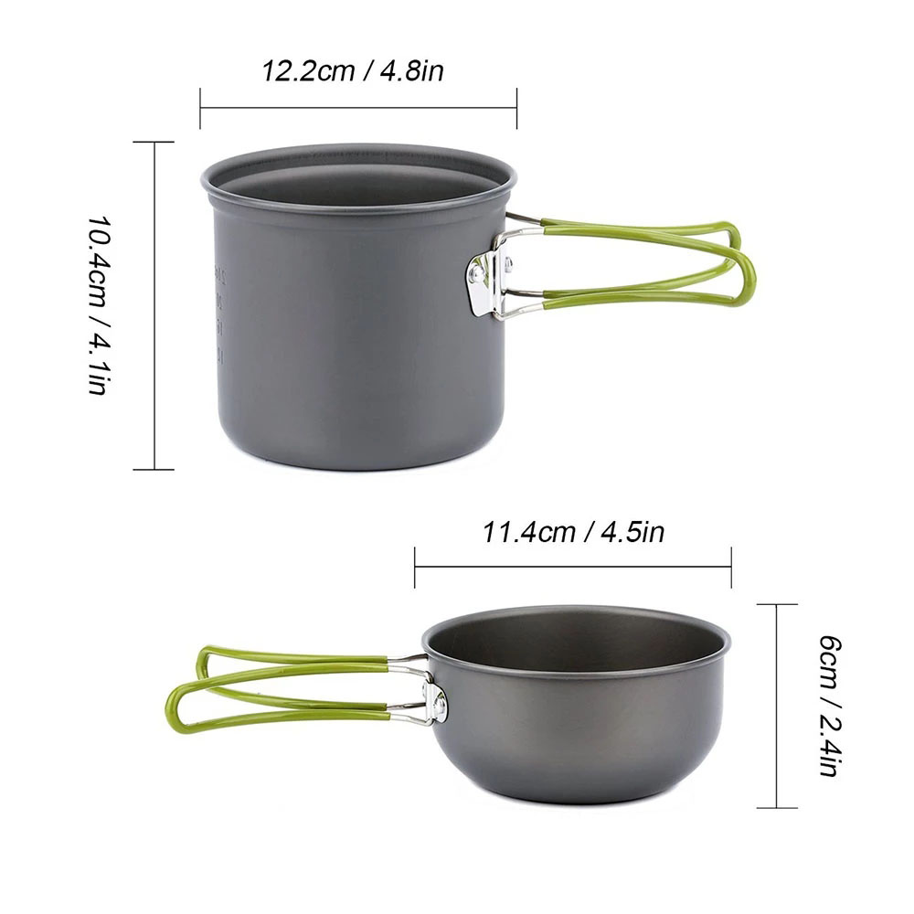 Kit de panelas para acampament - Camping Cooking Full Set avaliação e preço