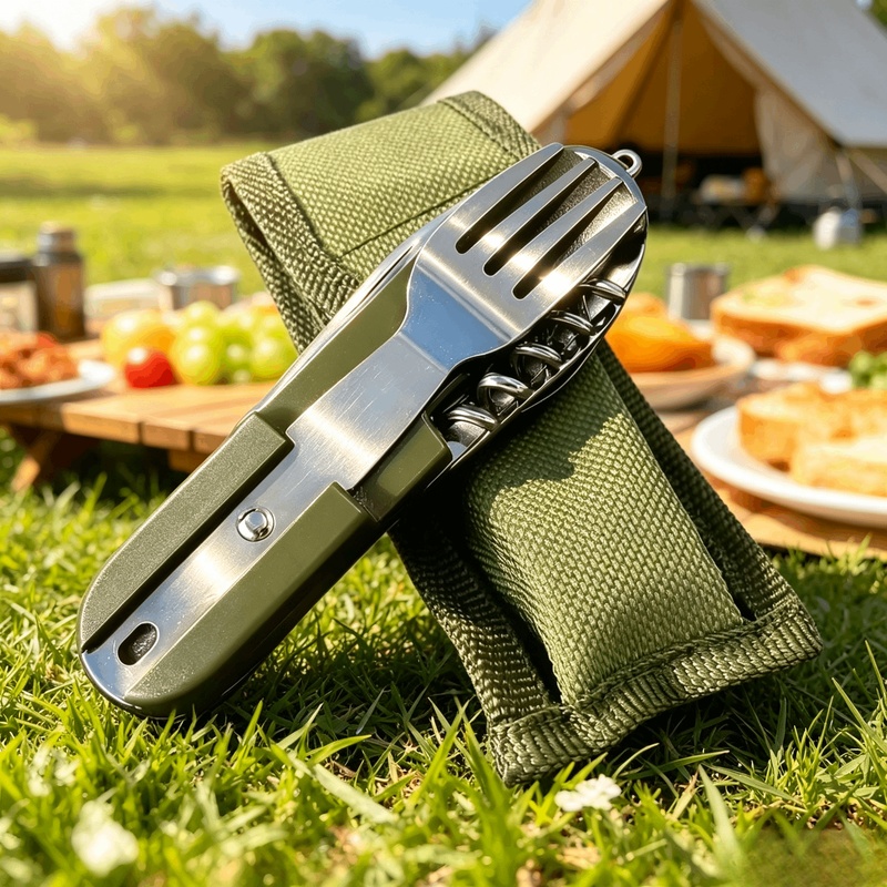 Conjunto de Talheres de Campin - Camping Cooking Cutlery Set avaliação e preço
