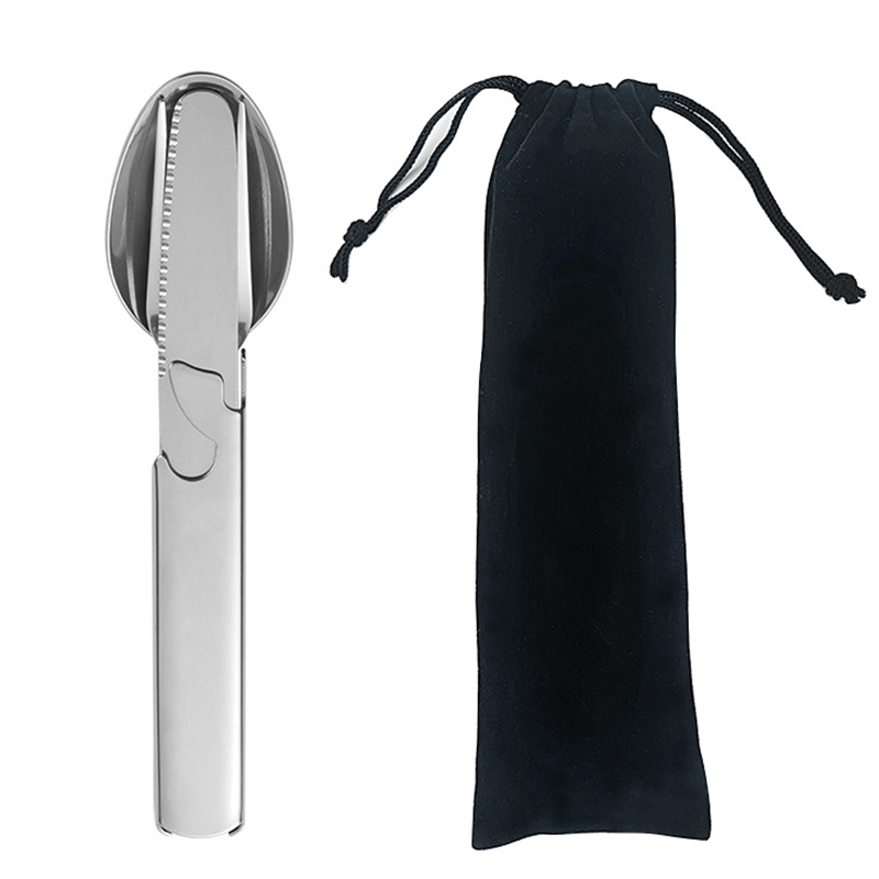4 pçs/set portátil de aço inox - Camping Cooking And Eating Set avaliação e preço