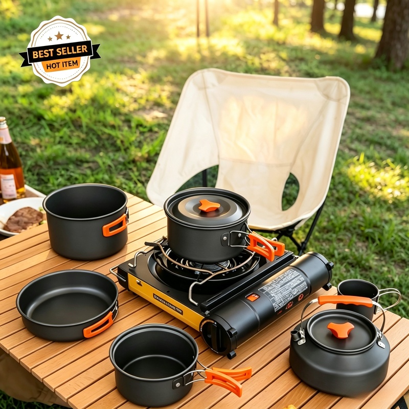 Conjunto de Utensílios de Cozi - Camping Cooking Full Set avaliação e preço