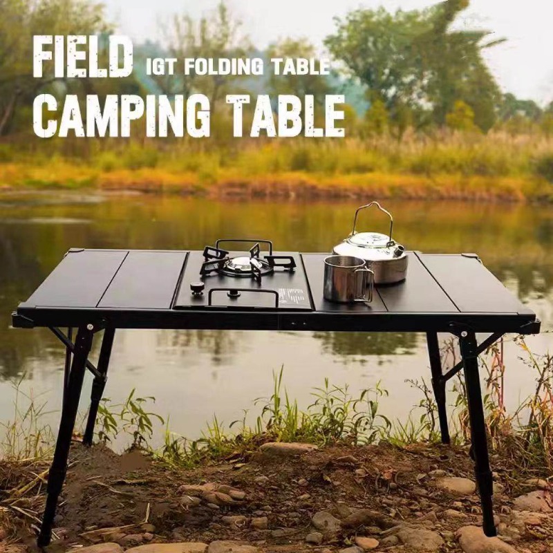 Mesa dobrável portátil para ca - Camping Cooking Table With Storage avaliação e preço