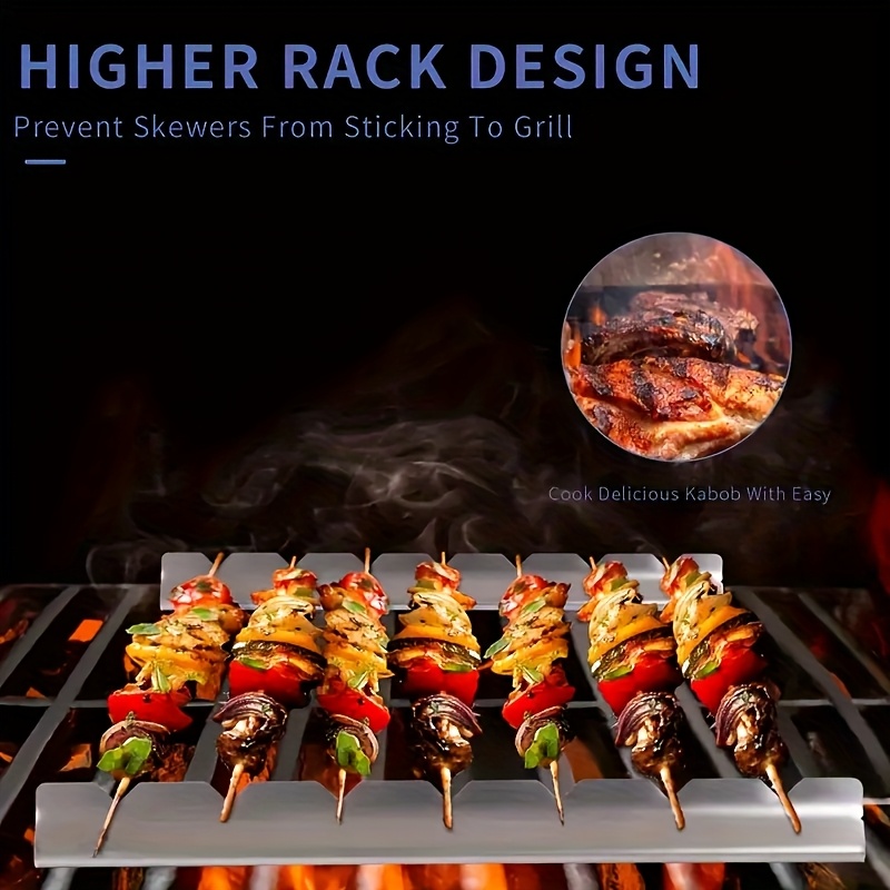 2 pçs kebab rack kebab stands  - Camping Cooking Full Set avaliação e preço