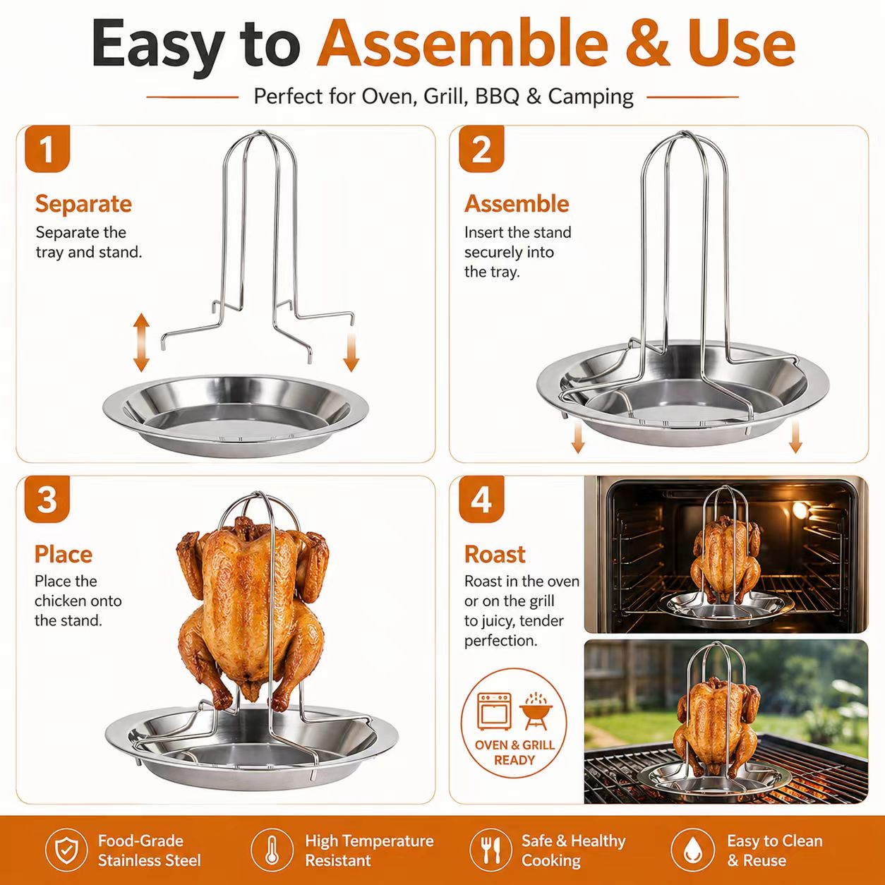 Suporte Portátil para Grelhar  - Campfire Cooking avaliação e preço