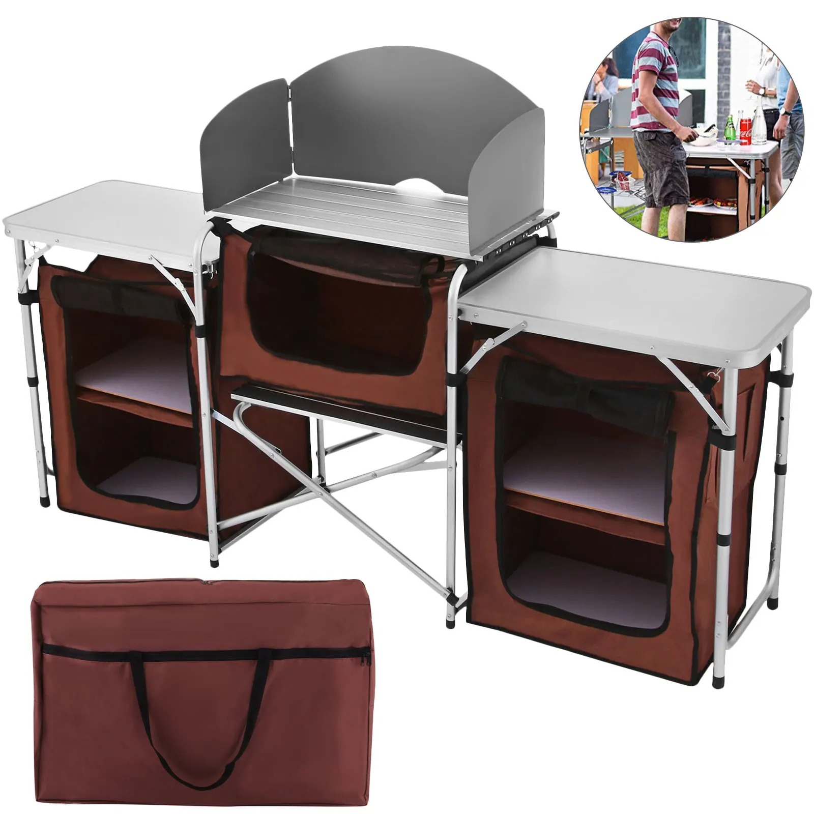 Mesa de Cozinha para Camping S - Camping Cooking Table With Storage avaliação e preço