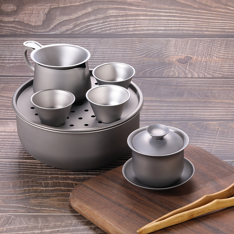 Jogo de chá de titânio puro, p - Camping Cooking Table With Storage avaliação e preço