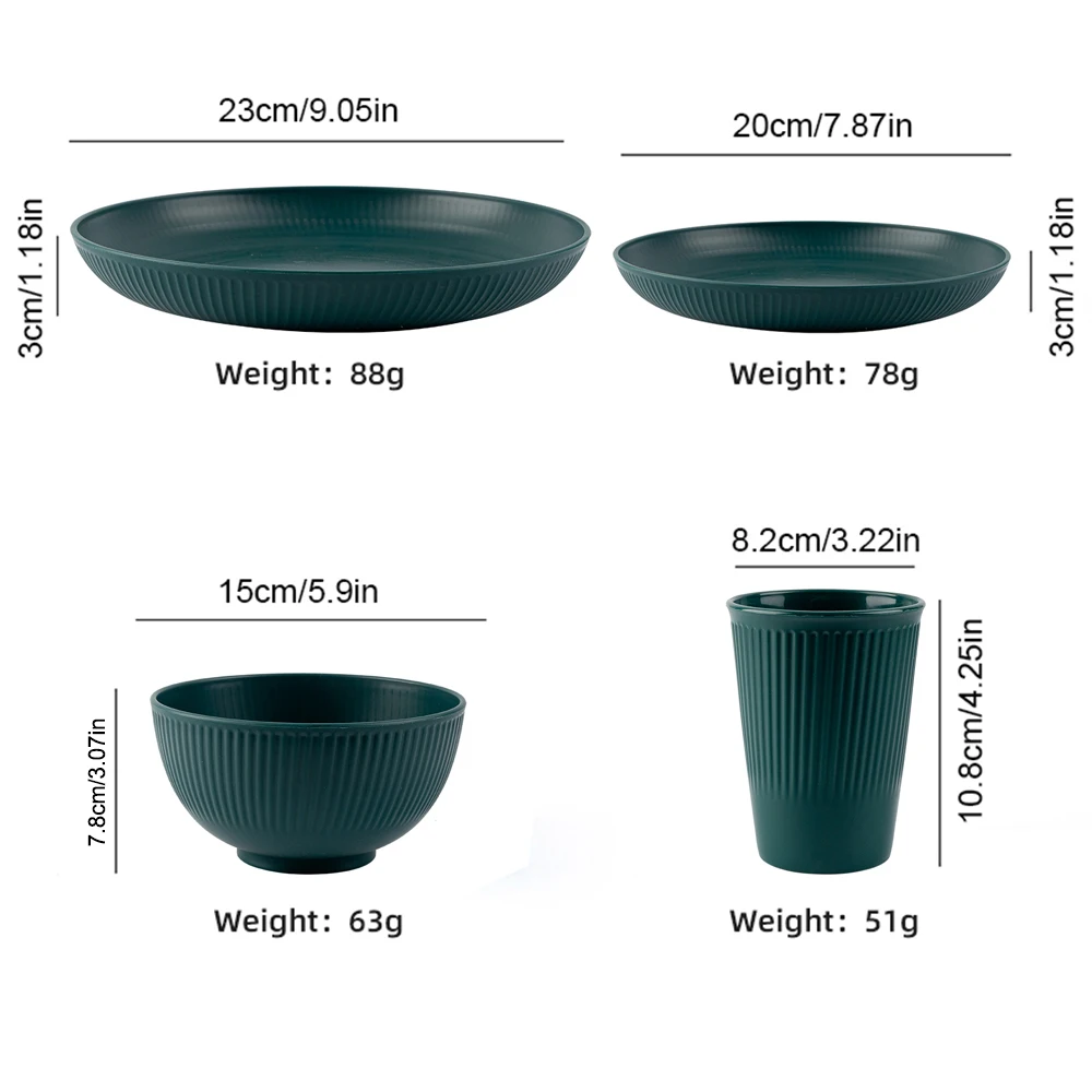 Portátil Trigo Palha Talheres  - Camping Cooking And Eating Set avaliação e preço