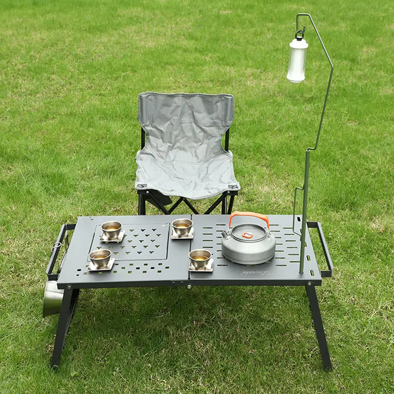 Mesa de Malha de Ferro Dobráve - Camping Cooking Table With Storage avaliação e preço