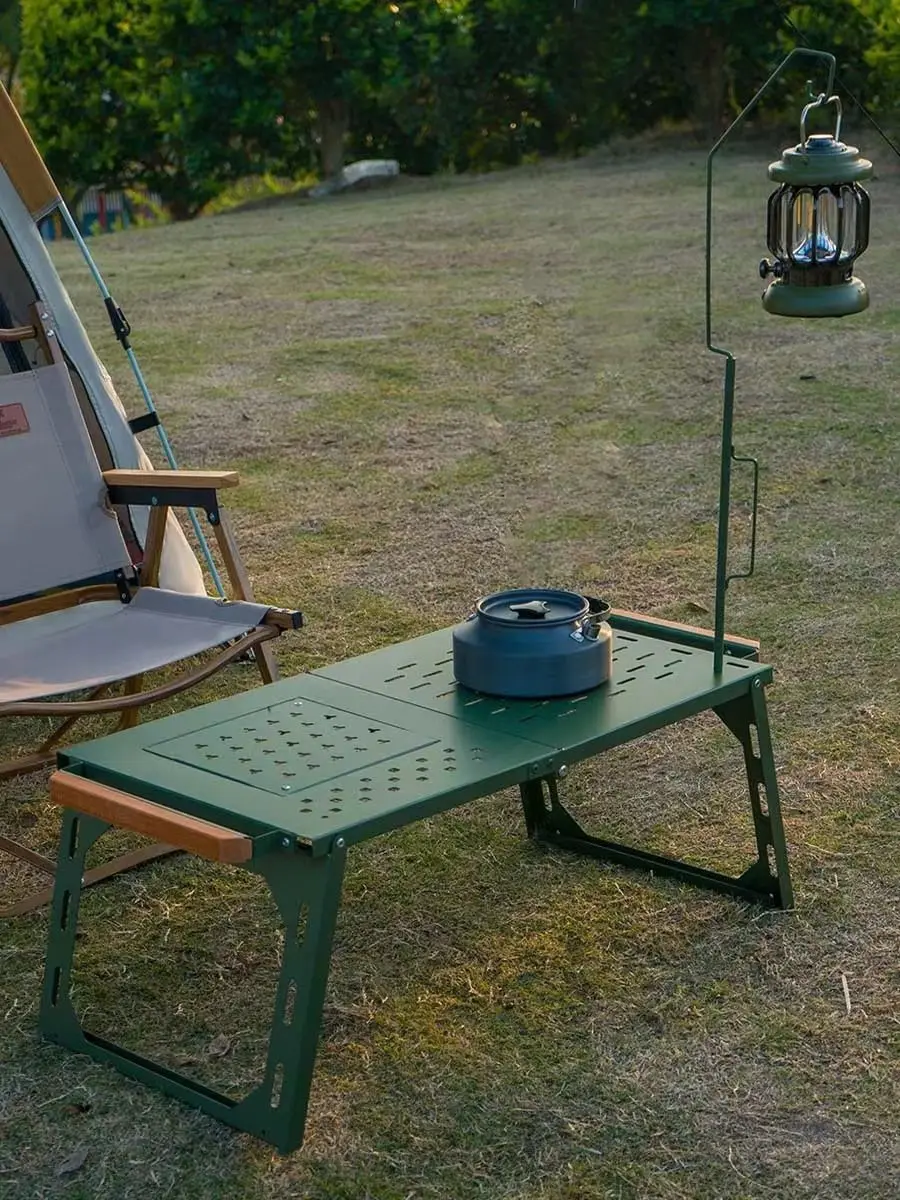 Mesa de Malha de Ferro Dobráve - Camping Cooking Table With Storage avaliação e preço
