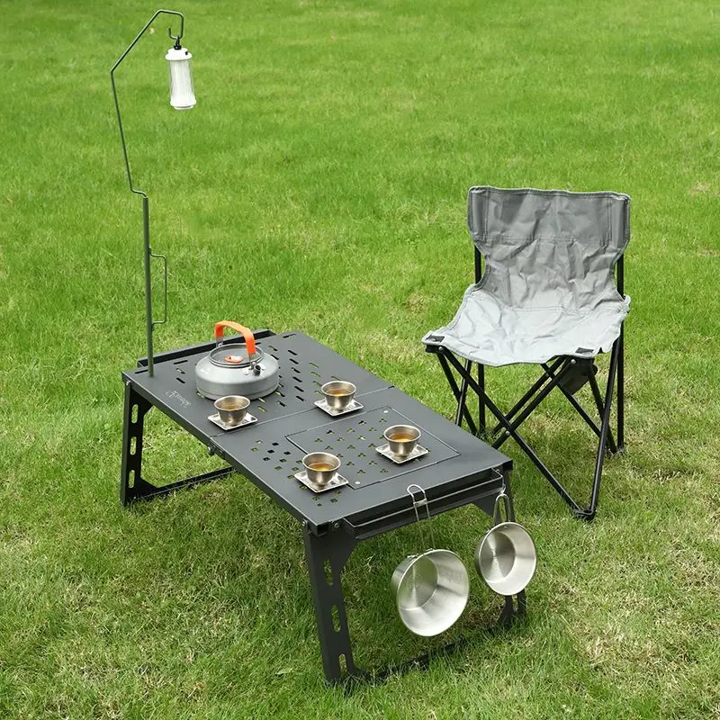 Mesa de Malha de Ferro Dobráve - Camping Cooking Table With Storage avaliação e preço